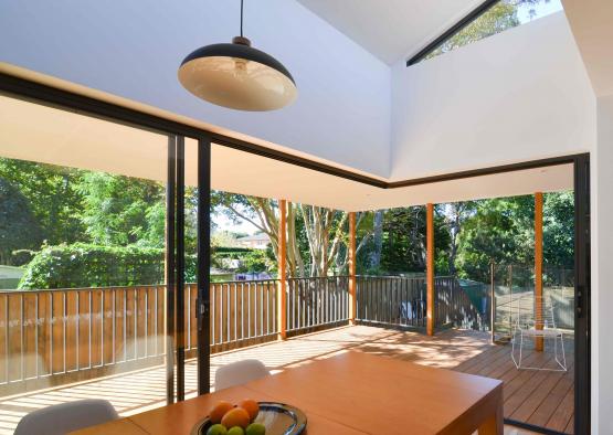 a room with a table and chairs on it