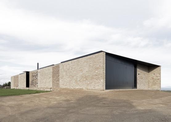 a building with a metal roof