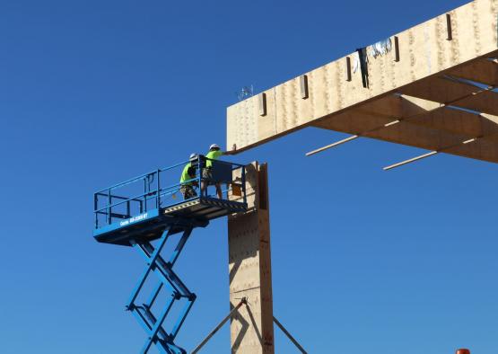 a group of people on a platform