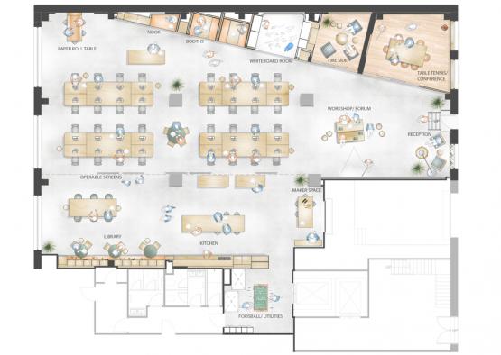 a floor plan of a building